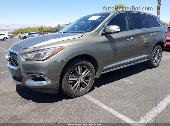 5N1DL0MM1HC524124 2017 INFINITI QX60 Green Առջևի ձախ երեք քառորդ տեսարան
