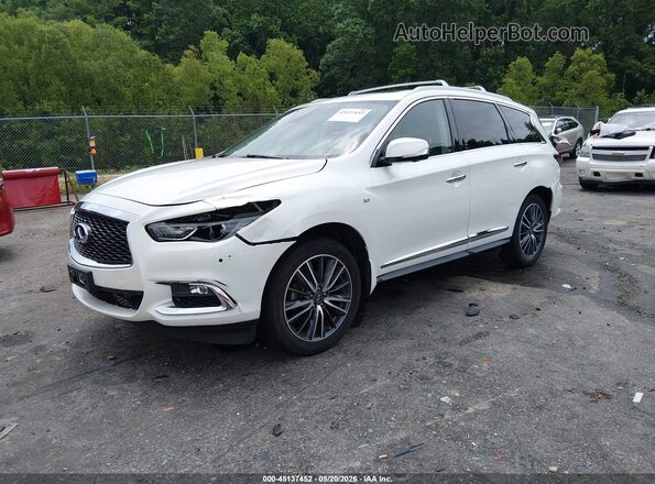 5N1DL0MM2KC506111 2019 INFINITI QX60 White Առջևի ձախ երեք քառորդ տեսարան