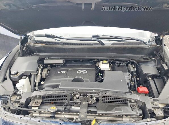 5N1DL0MM3JC511610 2018 INFINITI QX60 Blue Vista del compartimento del motor