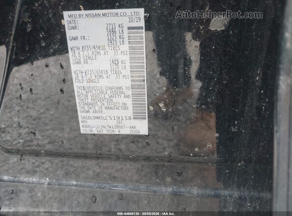 5N1DL0MM3LC519158 2020 INFINITI QX60 Black Vista del compartimento del motor