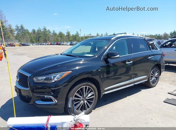 5N1DL0MM4KC527039 2019 INFINITI QX60 Black წინა მარცხენა ხედი სამი მეოთხედიდან