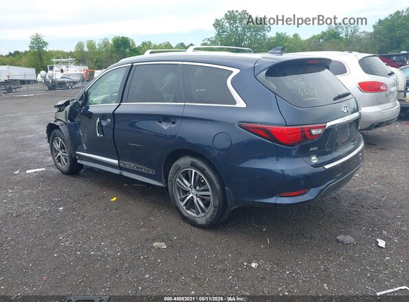 5N1DL0MM4KC552054 2019 INFINITI QX60 Синий Задняя левая четверть