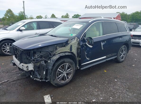 5N1DL0MM4KC552054 2019 INFINITI QX60 Синий Передняя левая четверть