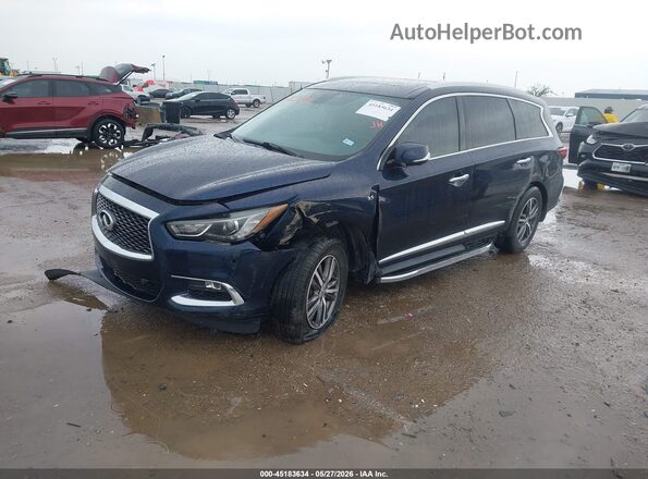 5N1DL0MM7HC508025 2017 INFINITI QX60 Blue წინა მარცხენა ხედი სამი მეოთხედიდან