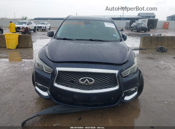 5N1DL0MM7HC508025 2017 INFINITI QX60 Blue ხელსაწყოთა პანელის ხედი