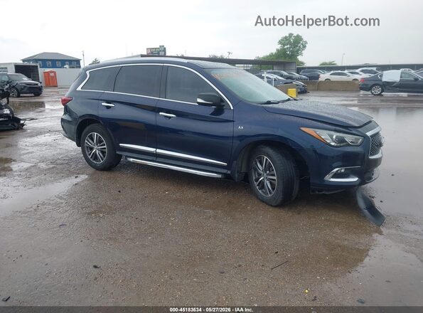 5N1DL0MM7HC508025 2017 INFINITI QX60 Blue უკანა სალონის ხედი