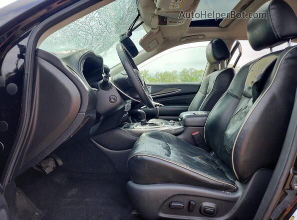 5N1DL0MM7HC558049 2017 INFINITI QX60 Черный Вид салона спереди