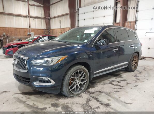 5N1DL0MM8JC529892 2018 INFINITI QX60 Navy წინა მარცხენა ხედი სამი მეოთხედიდან