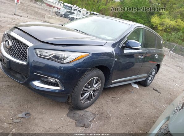 5N1DL0MM9LC542458 2020 INFINITI QX60 Blue წინა მარცხენა ხედი სამი მეოთხედიდან