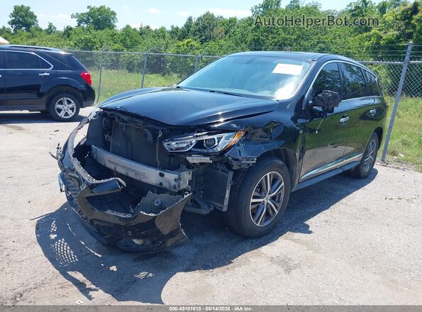 5N1DL0MMXJC501513 2018 INFINITI QX60 Black Vista tres cuartos delantera izquierda