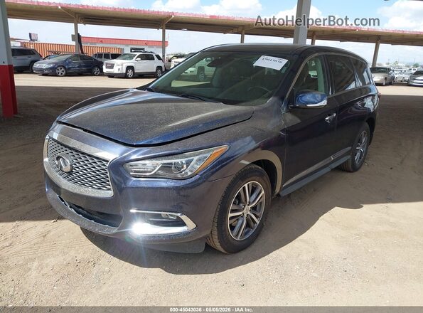 5N1DL0MN0KC510618 2019 INFINITI QX60 Blue Vista tres cuartos delantera izquierda