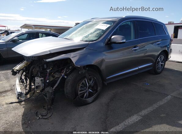 5N1DL0MN2HC505073 2017 INFINITI QX60 Gray Առջևի ձախ երեք քառորդ տեսարան