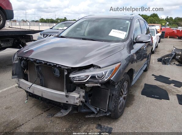 5N1DL0MN5HC555482 2017 INFINITI QX60 Gray Передня ліва чверть