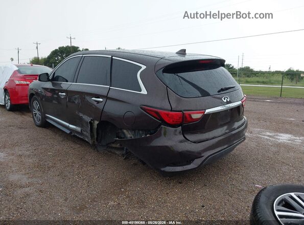 5N1DL0MN7KC514522 2019 INFINITI QX60 Maroon Trasero izquierdo