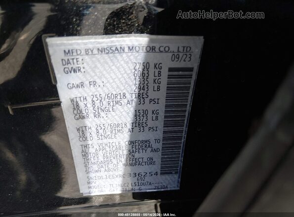 5N1DL1ESXRC336254 2024 INFINITI QX60 Черный Вид подкапотного пространства