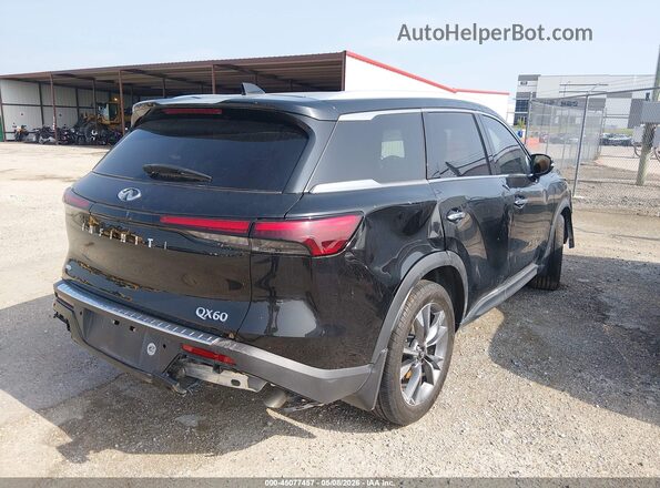 5N1DL1FS8PC349340 2023 INFINITI QX60 Black უკანა მარჯვენა