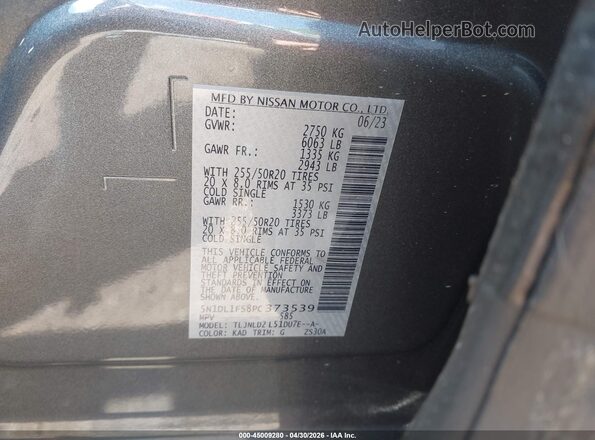 5N1DL1FS8PC373539 2023 INFINITI QX60 Silver 