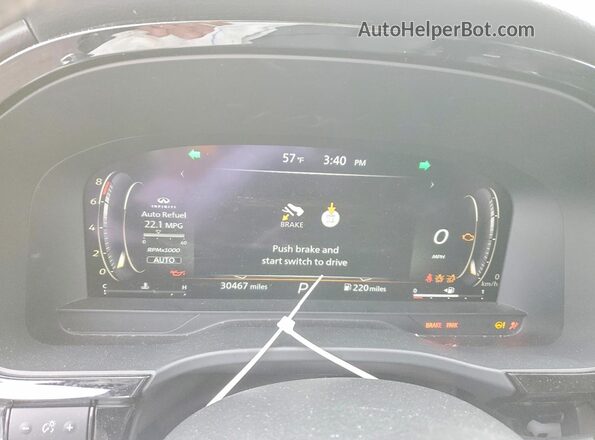 5N1DL1GS3PC369588 2023 INFINITI QX60 Gray ხელსაწყოთა პანელის ხედი
