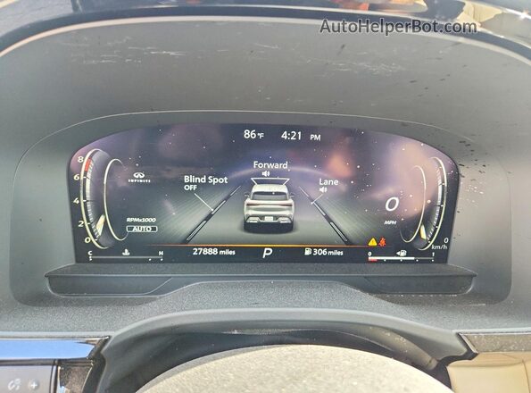 5N1DL1GS9PC369529 2023 INFINITI QX60 Black ხელსაწყოთა პანელის ხედი