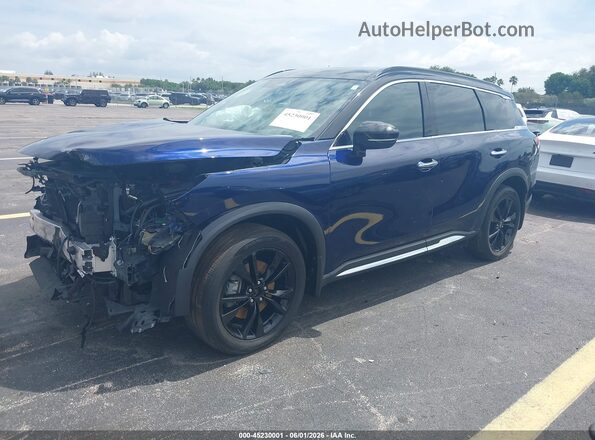 5N1DL1HU8PC376620 2023 INFINITI QX60 Dark Blue Vista tres cuartos delantera izquierda