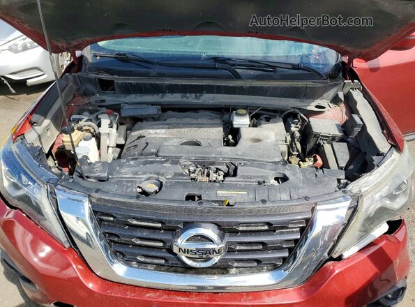 5N1DR2MM0HC906509 2017 NISSAN PATHFINDER Red Engine compartment view