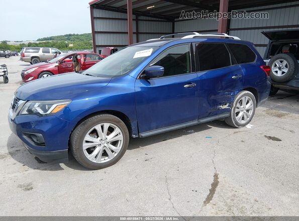 5N1DR2MM0JC603977 2018 NISSAN PATHFINDER Blue წინა მარცხენა ხედი სამი მეოთხედიდან