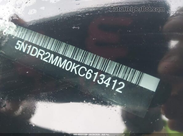 5N1DR2MM0KC613412 2019 NISSAN PATHFINDER Black Vista del compartimento del motor