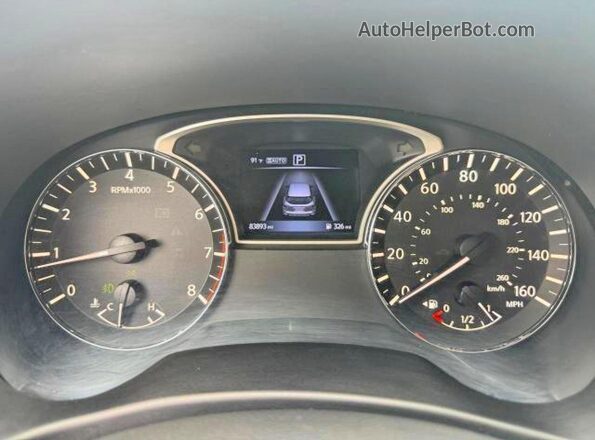 5N1DR2MM1HC627750 2017 NISSAN PATHFINDER White Instrument cluster view