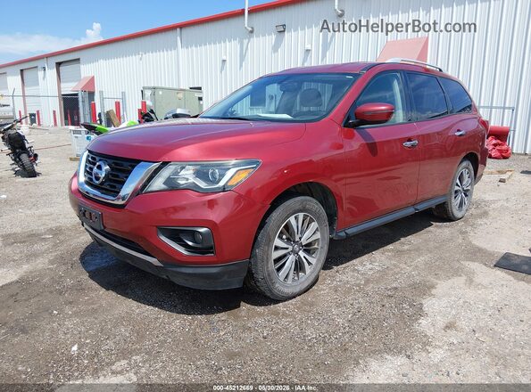 5N1DR2MM9HC606628 2017 NISSAN PATHFINDER Красный Передняя левая четверть