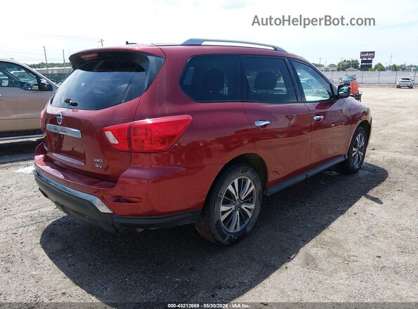 5N1DR2MM9HC606628 2017 NISSAN PATHFINDER Красный Задняя правая четверть