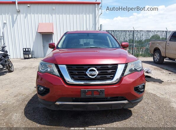 5N1DR2MM9HC606628 2017 NISSAN PATHFINDER Красный Вид щитка приборов