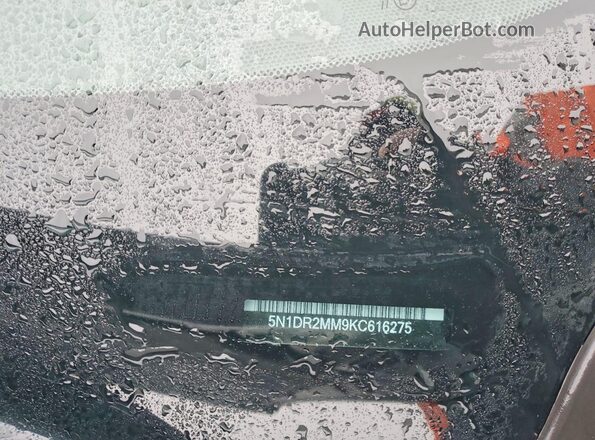 5N1DR2MM9KC616275 2019 NISSAN PATHFINDER Gray 