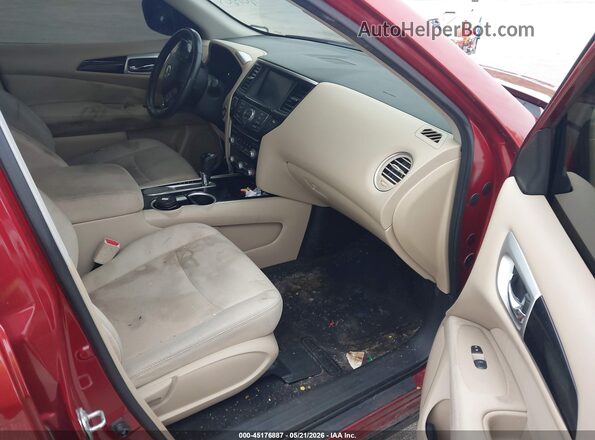 5N1DR2MN8HC613577 2017 NISSAN PATHFINDER Red Widok wnętrza z przodu