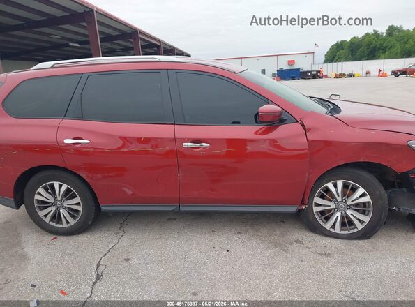 5N1DR2MN8HC613577 2017 NISSAN PATHFINDER Red Widok wnętrza z tyłu