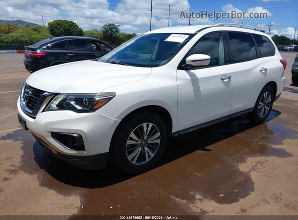 5N1DR2MN8HC685721 2017 NISSAN PATHFINDER White Vista tres cuartos delantera izquierda
