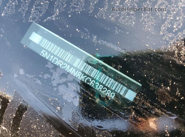5N1DR2MN8KC638289 2019 NISSAN PATHFINDER White VIN sticker view