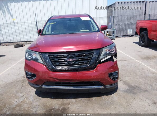 5N1DR2MN9HC610204 2017 NISSAN PATHFINDER Burgundy Rear interior view