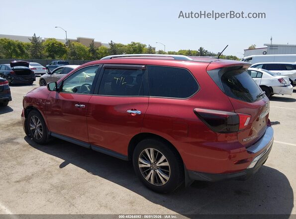 5N1DR2MN9HC610204 2017 NISSAN PATHFINDER Burgundy Rear left
