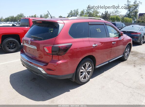 5N1DR2MN9HC610204 2017 NISSAN PATHFINDER Burgundy Rear right