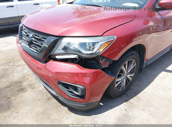 5N1DR2MN9HC610204 2017 NISSAN PATHFINDER Burgundy Front view