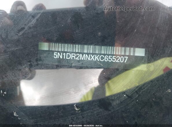 5N1DR2MNXKC655207 2019 NISSAN PATHFINDER Gray Vista del compartimento del motor