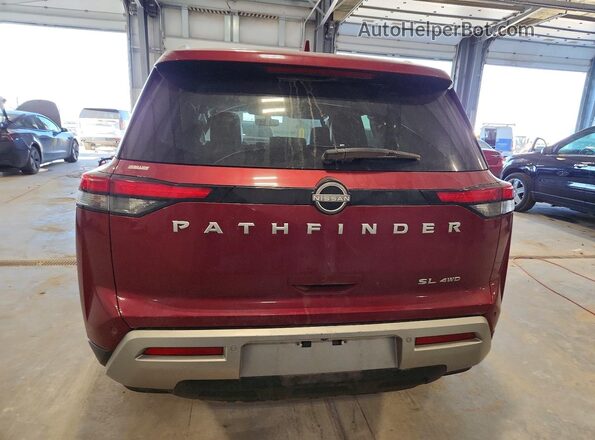 5N1DR3CC5NC272222 2022 NISSAN PATHFINDER Maroon Widok z tyłu