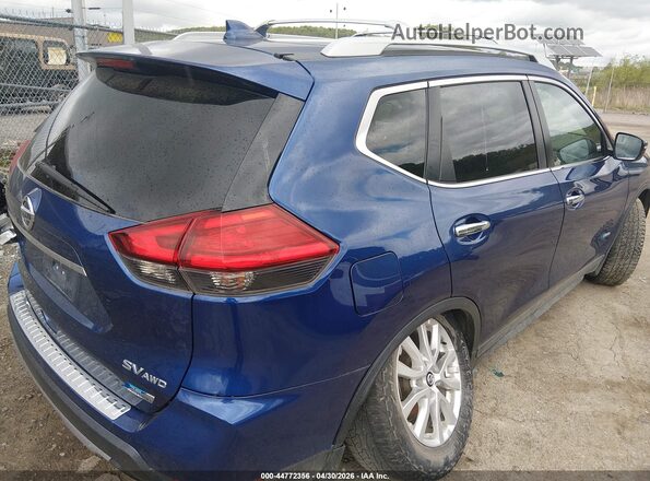 5N1ET2MV8HC830665 2017 NISSAN ROGUE HYBRID Blue Задня права чверть