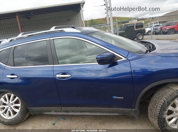 5N1ET2MV8HC830665 2017 NISSAN ROGUE HYBRID Blue Вид задньої частини салону