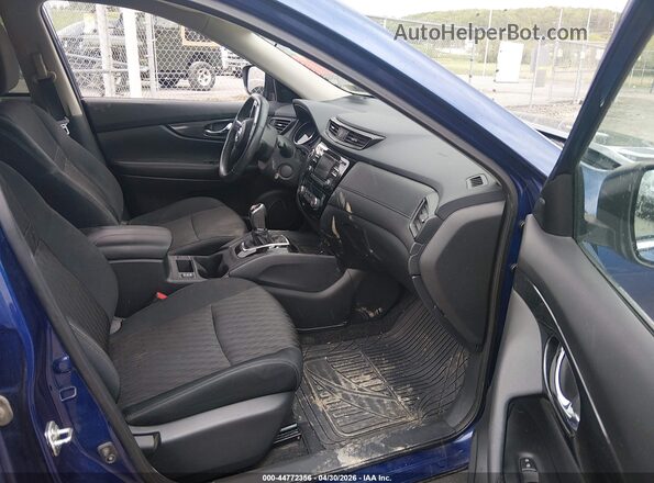 5N1ET2MV8HC830665 2017 NISSAN ROGUE HYBRID Blue Вид салону спереду