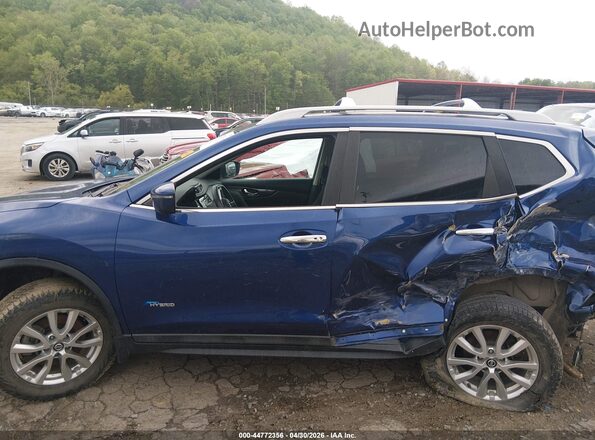 5N1ET2MV8HC830665 2017 NISSAN ROGUE HYBRID Blue Панорамний вид салону 360°