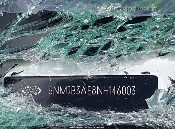 5NMJB3AE8NH146003 2022 HYUNDAI TUCSON White Engine compartment view