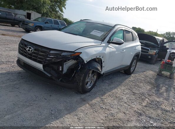 5NMJB3AE9NH081386 2022 HYUNDAI TUCSON White წინა მარცხენა ხედი სამი მეოთხედიდან