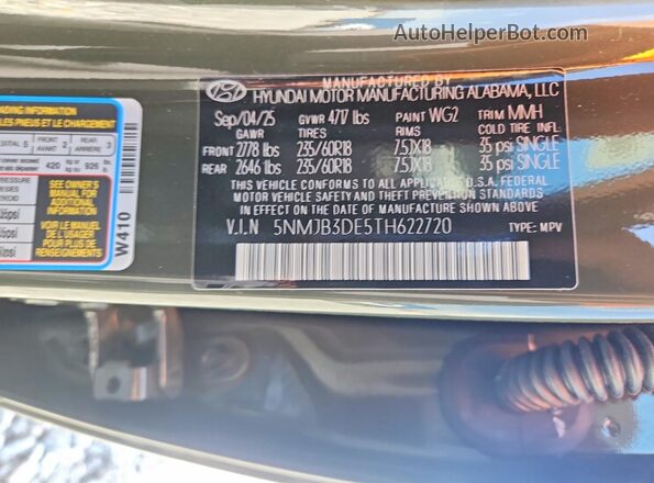 5NMJB3DE5TH622720 2026 HYUNDAI TUCSON Зеленый 