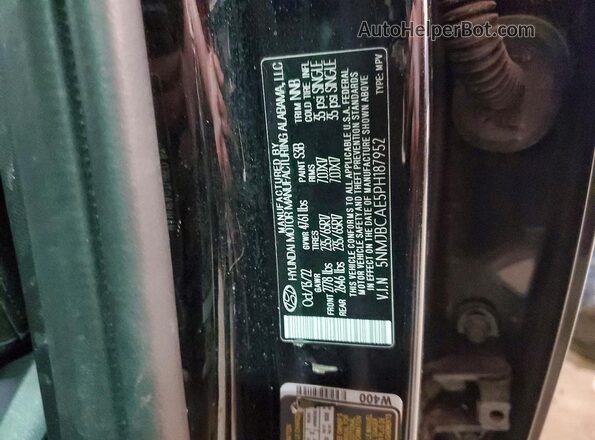 5NMJBCAE5PH187952 2023 HYUNDAI TUCSON Black Вид наклейки з VIN-кодом